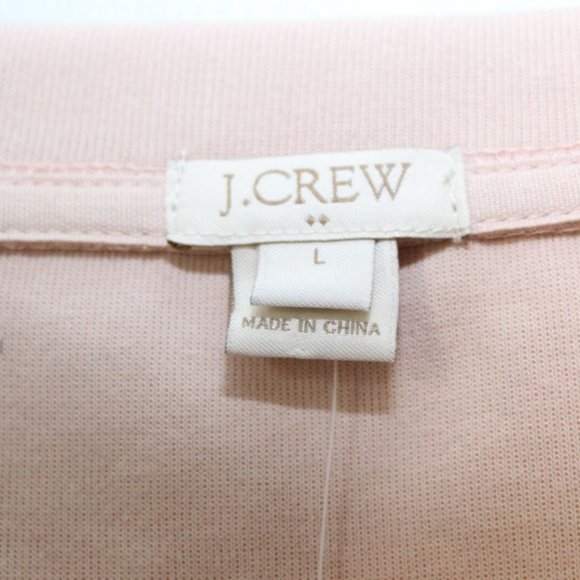 NWT J Crew Sequin Trim Sweatshirt Top Blush Pink E4182 Women's Size Large H12697 - Picture 6 of 12